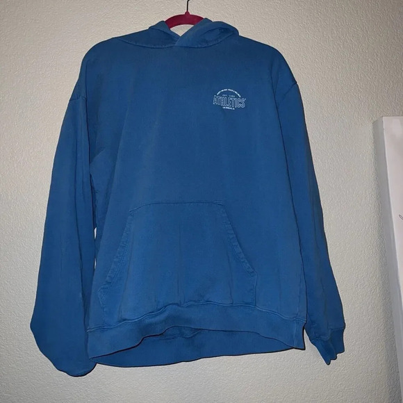 SPORTY & RICH WELLNESS CLUB HOODIE NAVY BLUE WHITE UNISEX ADULT MENS XL